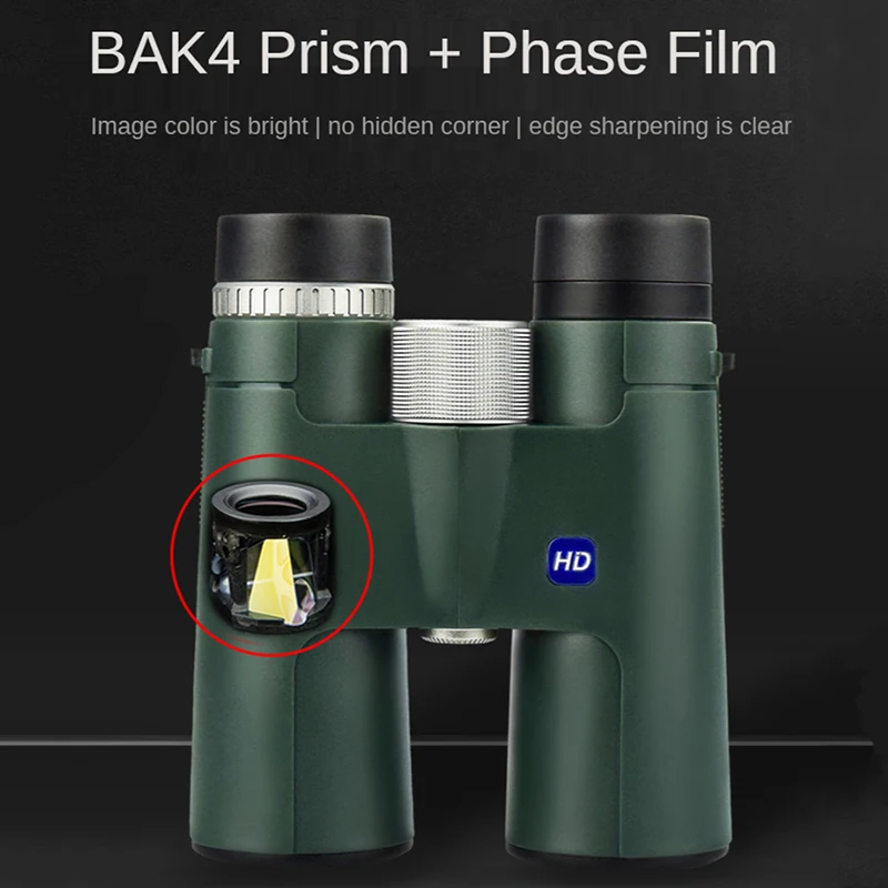 Professional Waterproof Binoculars for Adults, Roof Prism, Low Night Vision, HD Bird Watching Telescope, 12x42