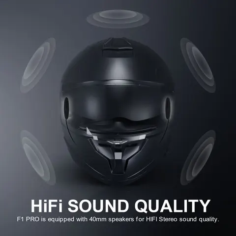 Мотоциклетная гарнитура Fodsports F1 Pro, беспроводная гарнитура для шлема Bluetooth, 1500 мАч