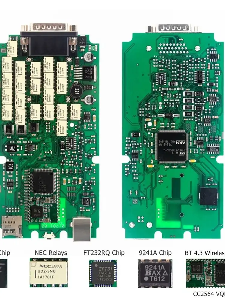 Single A+ PCB BT4.3 V2021.11 Update Firmware 3201 Nieuwe VCI Reparatie Tool TCS PRO+ Multidiag 9241A 2020.23 Gratis Keygen AUTO/VRACHTWAGENS - afbeelding 2