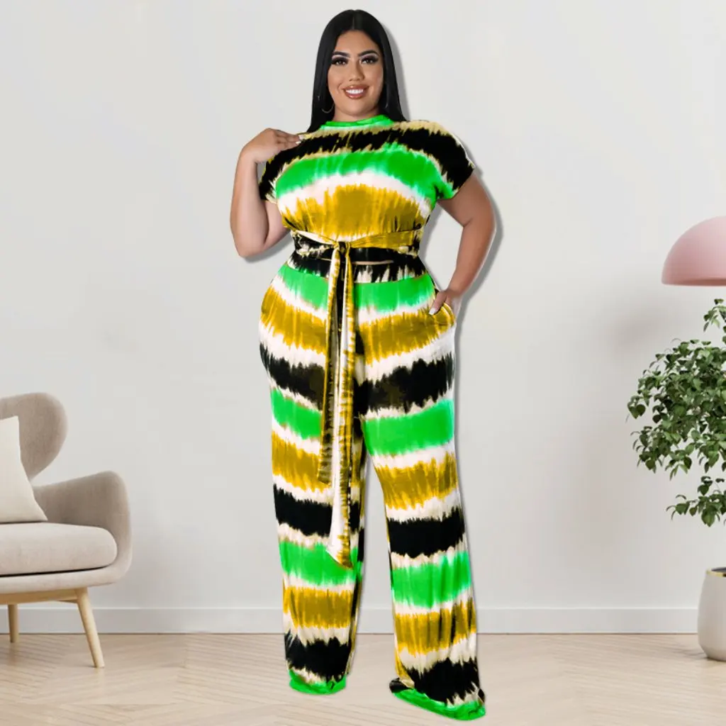 Tamanho grande moda feminina terno calças retas outono novo estilo europa e eua conjunto de roupas na moda