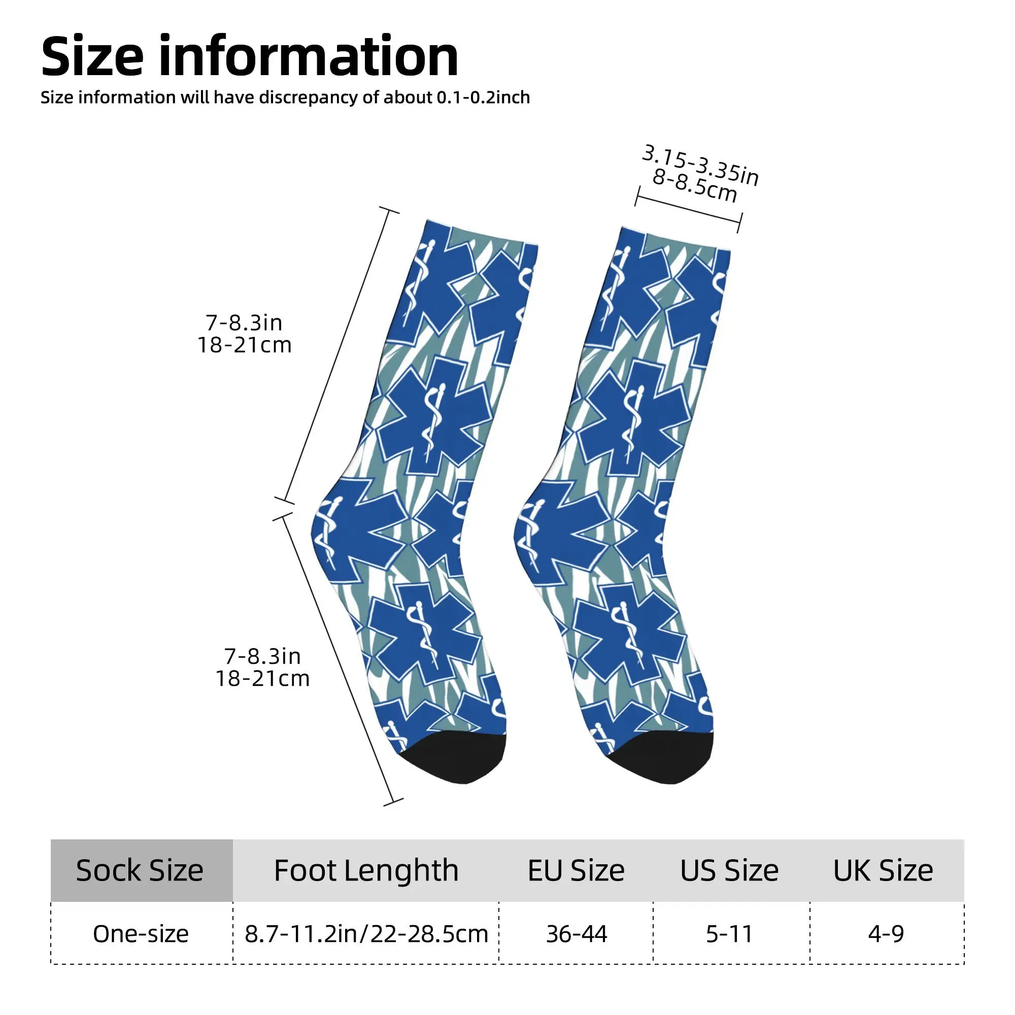 Custom Star Of Life Cute Men's Zebra pattern Dress Socks Unisex Comfortable Warm 3D Print  Crew Socks