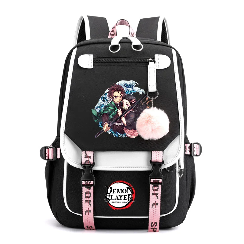 Mochila Harajuku de Anime, nueva mochila fresca de calle a la moda para adolescentes, mochila USB de Anime, mochilas de gran capacidad