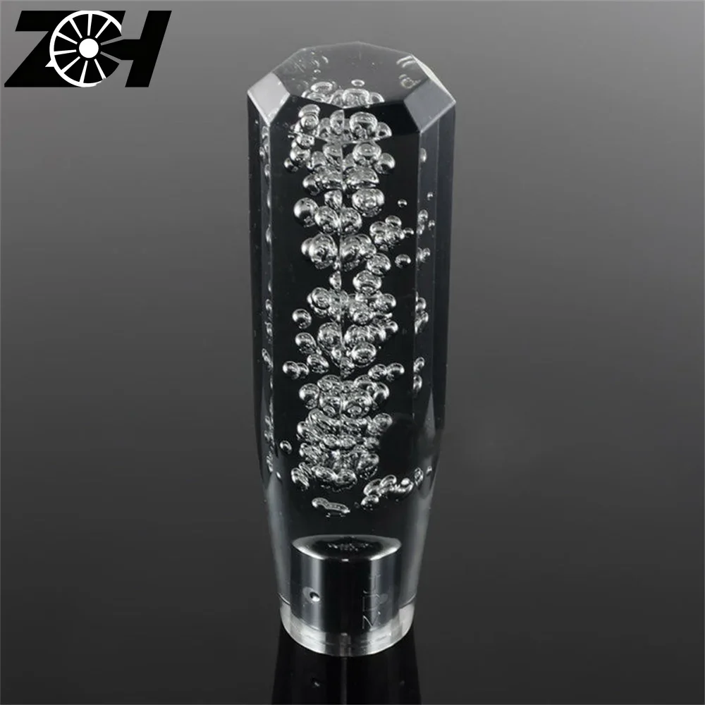 Universal Octagon Crystal Manual Bubble Gear Stick Shift Shift Knob 150mm MT Fit For Honda Toyota Nissan Mitsubishi Ford