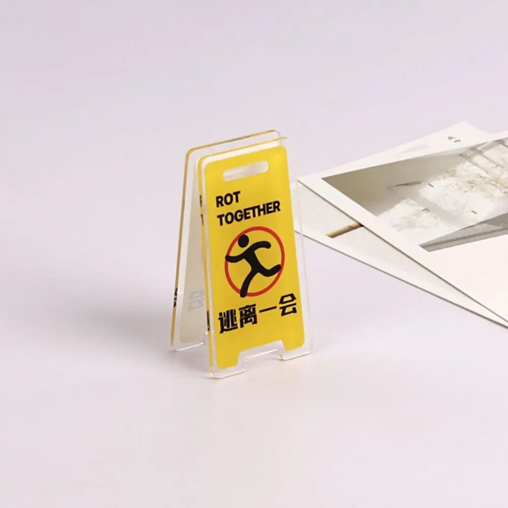

Warning Sign Acrylic PP Clip Two-sided Acrylic Hand Account Clip Creative Diy Sealing Clip Stationery Finishing