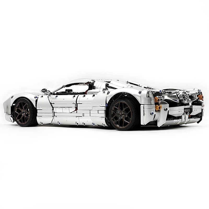 JIESTAR JJ9210 Pagganis نموذج فضي سوبر سباق السيارات Hypercar اللبنات الطوب لغز لتقوم بها بنفسك لعبة هدايا عيد الميلاد للأطفال #5