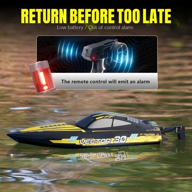 التحكم عن بعد قارب سريع 2.4G سباق قارب عالي السرعة قوة حصان عالية مقاوم للماء نموذج ألعاب أطفال للأطفال هدايا عيد ميلاد