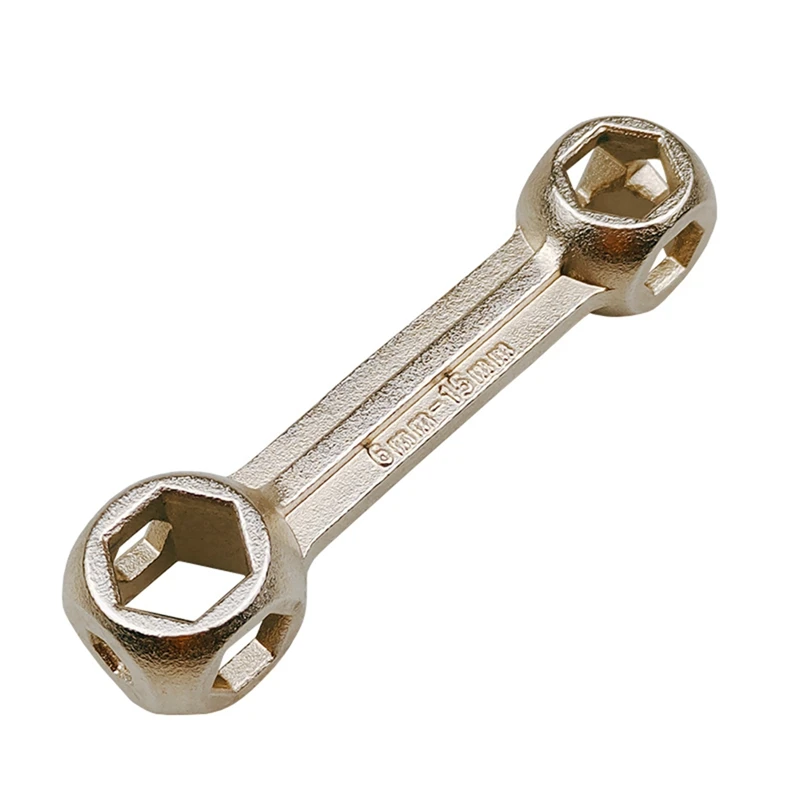 1 PCS Bone Shape Hexagon Wrench Multipurpose Metal 6-15Mm 10 Holes Cycling Spanner Portable Bicycle Bike Repair Tool Accessories