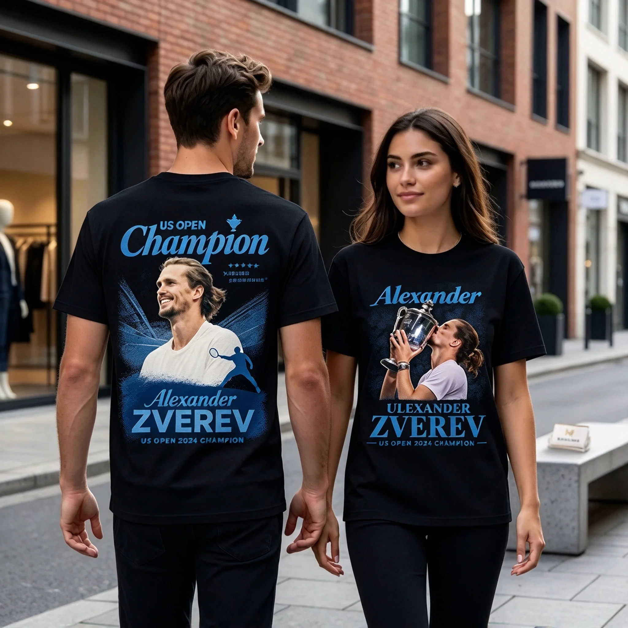 2026 New Best-Seller Trending Tennis Champion Portrait Graphic Oversized Short Sleeve Tee Streetwear Enthusiasts Daily Wear Item
