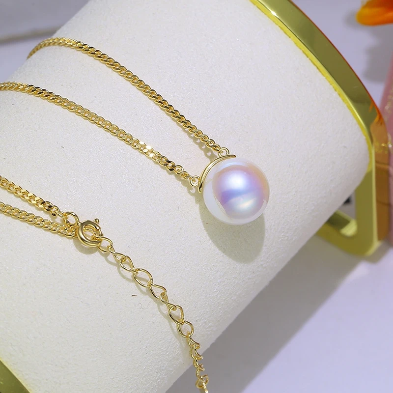 Wholesale 925 Sterling Silver Necklace Mountings Findings Jewellery Mount Parts Fittings Accessories for 10-14mm Pearls 3pcs/lot