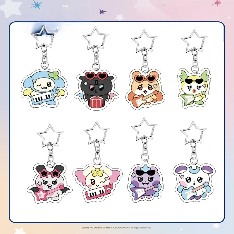 Star Peripheral Acrylic Keychains Cartoon Keyring Originality Bag Pendant Fans Birthday Collect Souvenir Support Gift Products