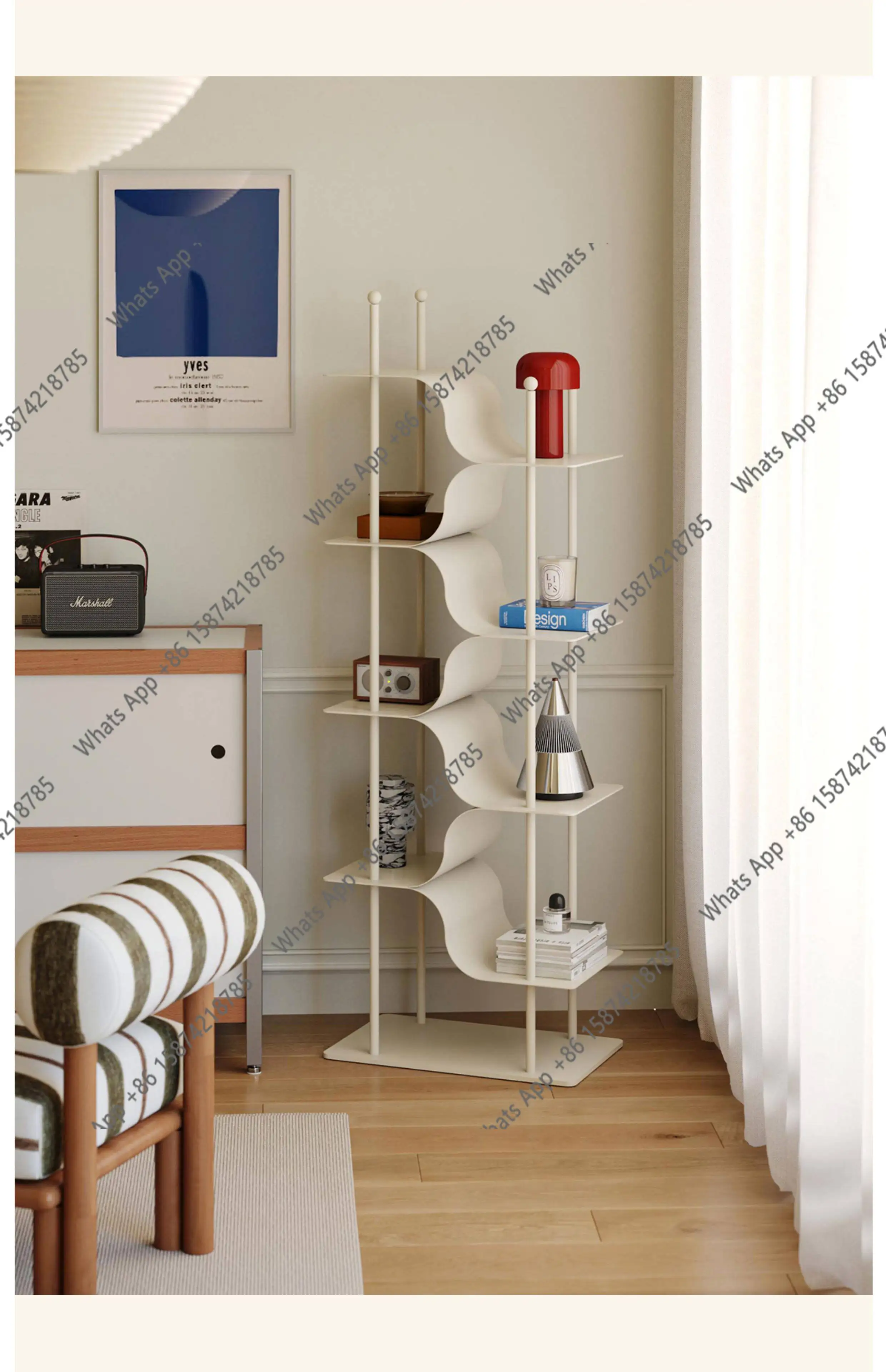 Bookshelf Modern Simple Living Room Floor Shelf Bedroom Designer Multi-layer Storage Wall Home