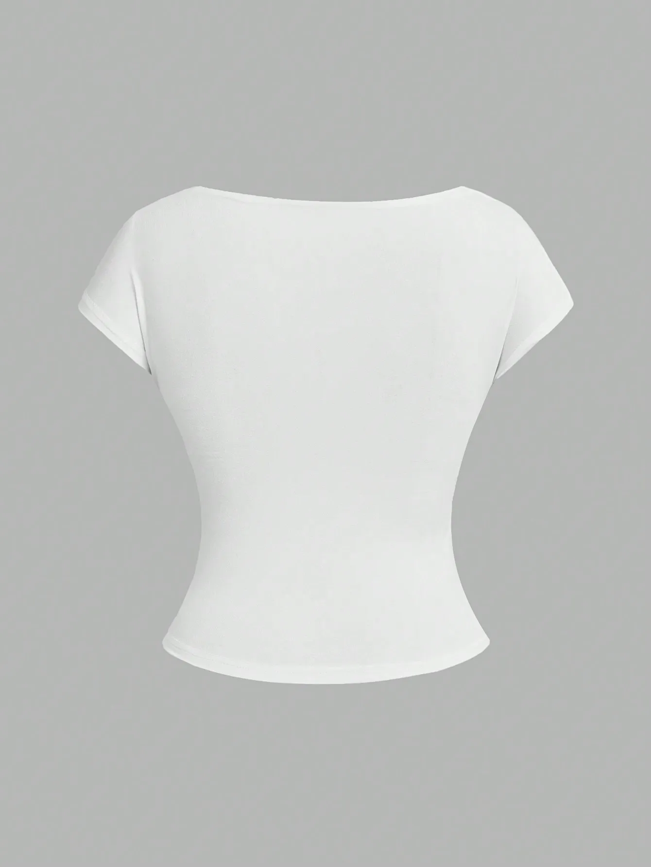 유럽과 미국의 봄, 여름, 가을용 단색 레오파드 프린트 캐주얼 백리스 티셔츠 4종 세트