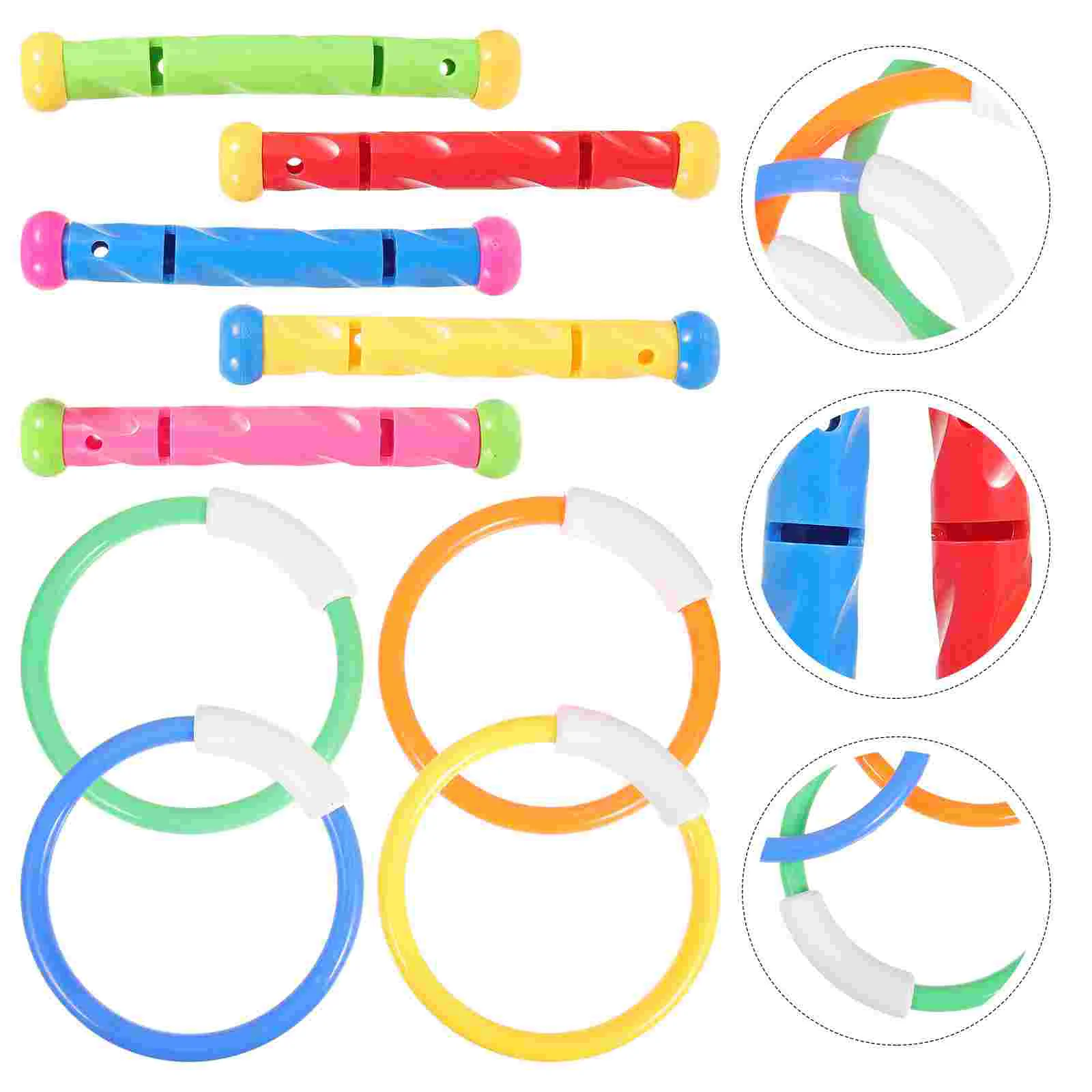 

9 Pcs Diving Play Set Rings for Toys Toddlers Age 3-5 The Swimming Dive Sticks