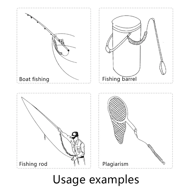 （Summer4）3 To 5 Meter Fishing Miss Rope With Built-In Steel Wire Fishing Accessories And Fishing Rod Miss Rope