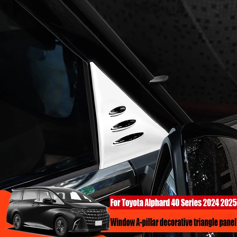 

For Toyota Alphard 40 Series 2024 2025 modified A-pillar decorative triangle panel automotive exterior decoration accessories