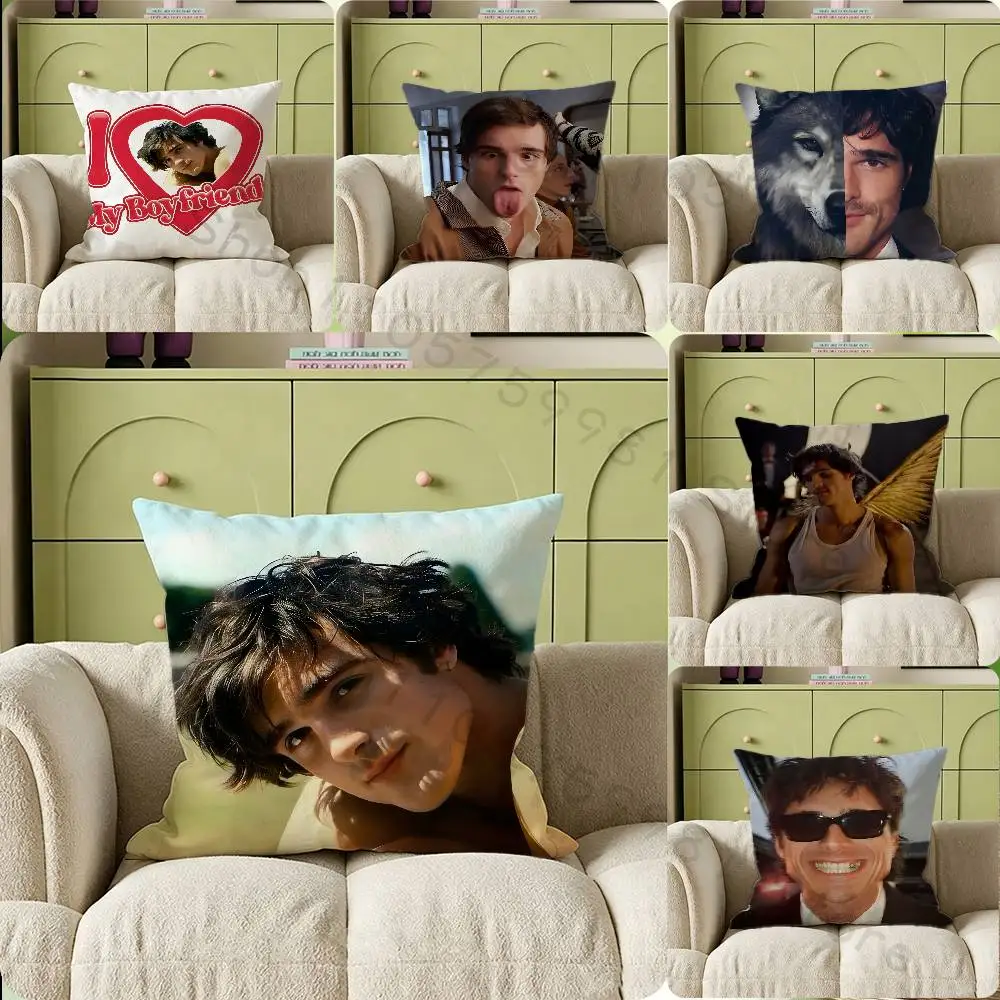 Funny Handsome J-Jacob E-Elordi Cartoon Printing Pillowcase Customized Pillow Cover for Sofa Home Decor