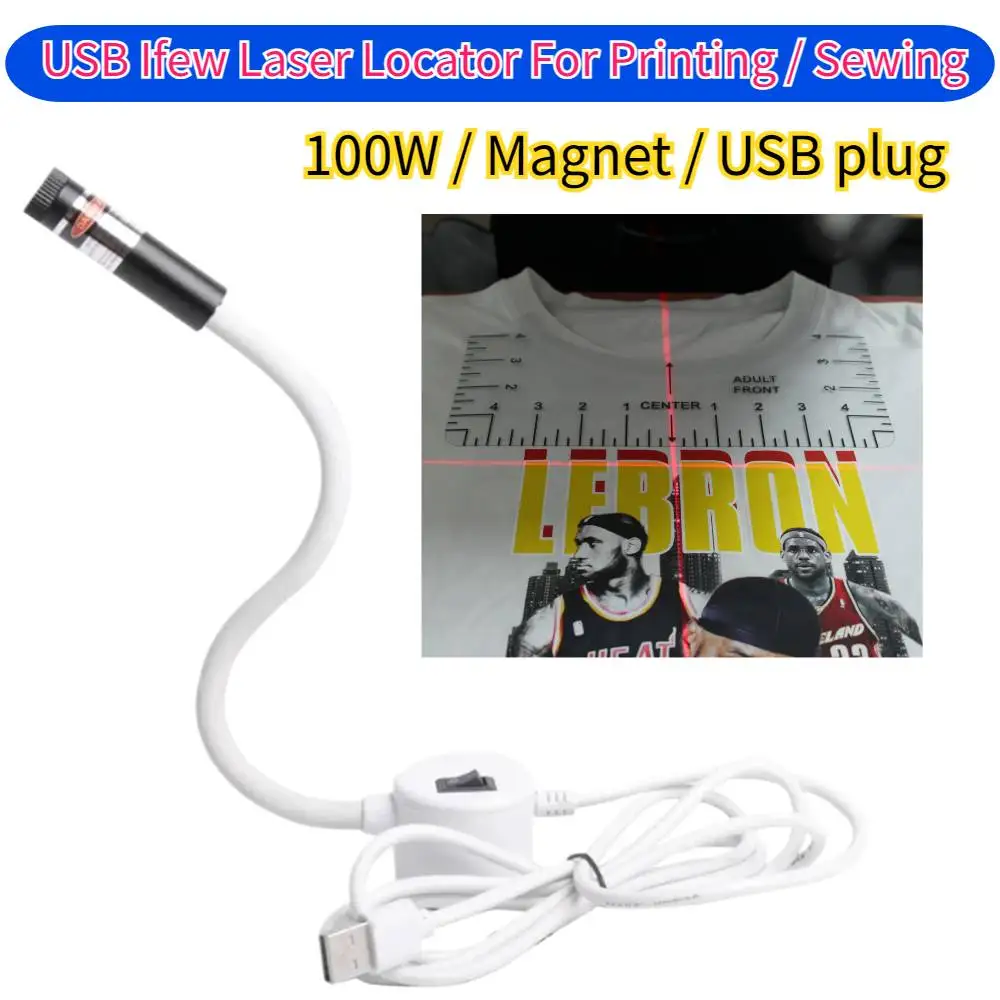 

DTF Print Laser Locator Heat Press Infrared Ray Positioner Kit USB Powered Led Sewing Laser Positioning Light Cross Magnetic Kit