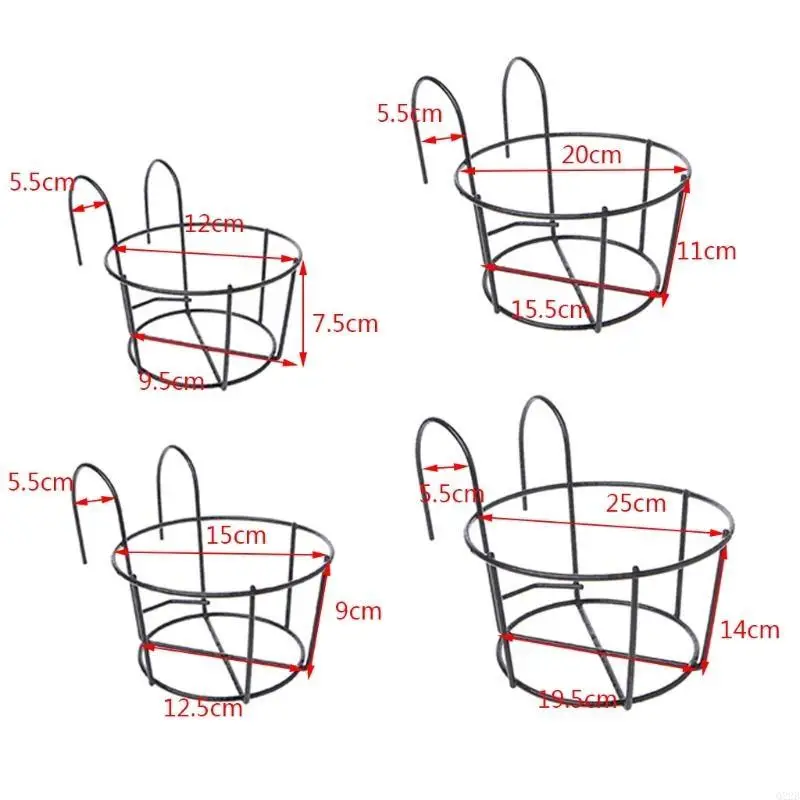 

Q22B Hanging Railing Support Rack Iron Shelf
