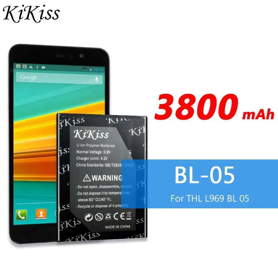 

Для Thl L969 BL 05 BL-05 для 3800 мАч, высокая совместимость, сменный аккумулятор премиум-класса для мобильного телефона