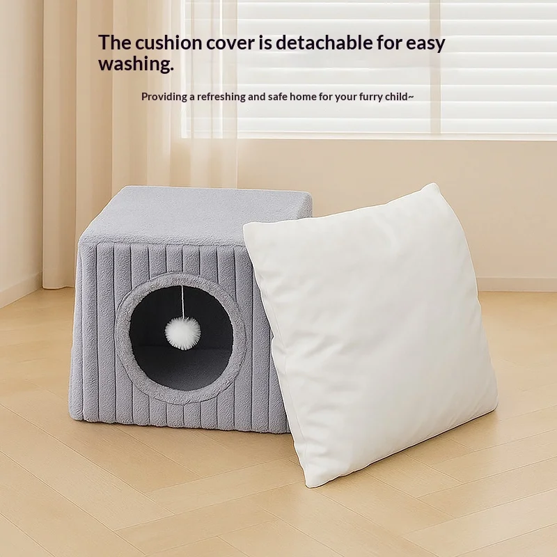 Casa semiabierta cálida y lavable para gatos y perros pequeños - imagen 5