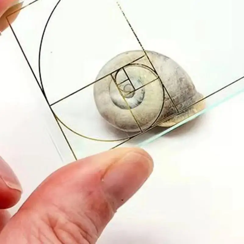 Mirino in acrilico trasparente con rapporto dorato cercatore di sezioni dorate strumenti per righello con rapporto Golder per la progettazione di architetti di design