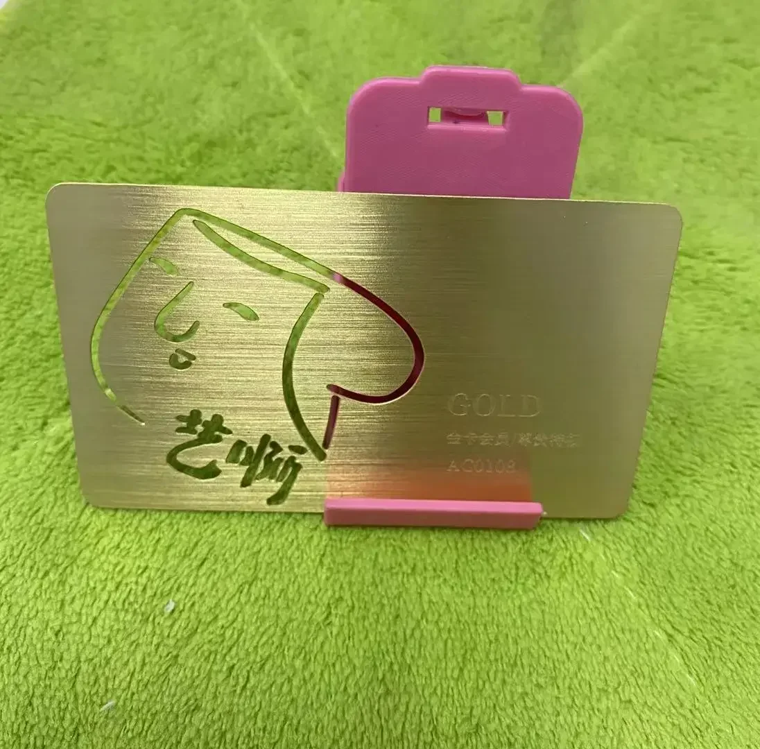 Tarjeta de visita de metal de acero inoxidable 304 barata impresa personalizada a precio al por mayor