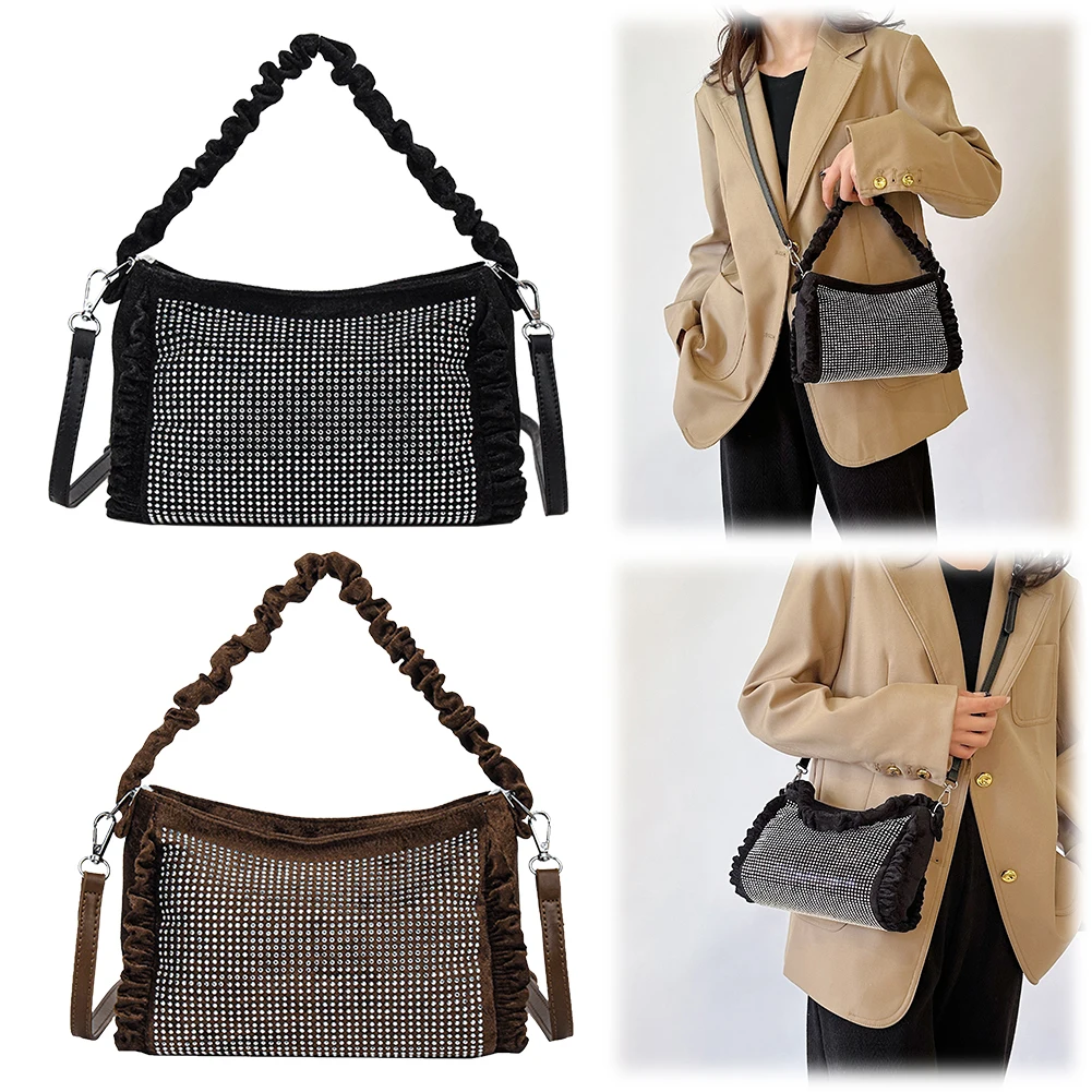 

Women Girls Flap Pouch Shoulder Bag Underarm Bag Top-handle Bag for Travel Shopping