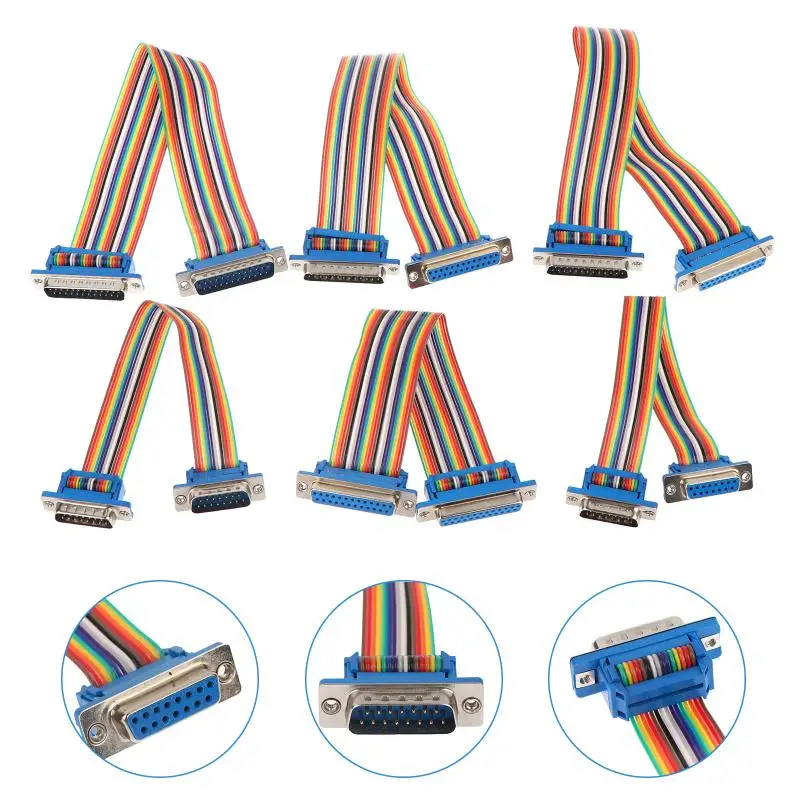 D-SUB DB9 DB15 DB25 Male Female Cable D-SUD Serial Port Connector Adapter RS232 COM Extension Cable