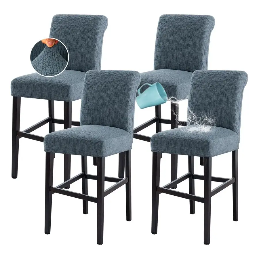 

100 водонепроницаемых чехлов для барных стульев, моющиеся чехлы для стульев-табуретов, чехлы для стульев для пабов, съемные жаккардовые чехлы для стульев для столовой комнаты