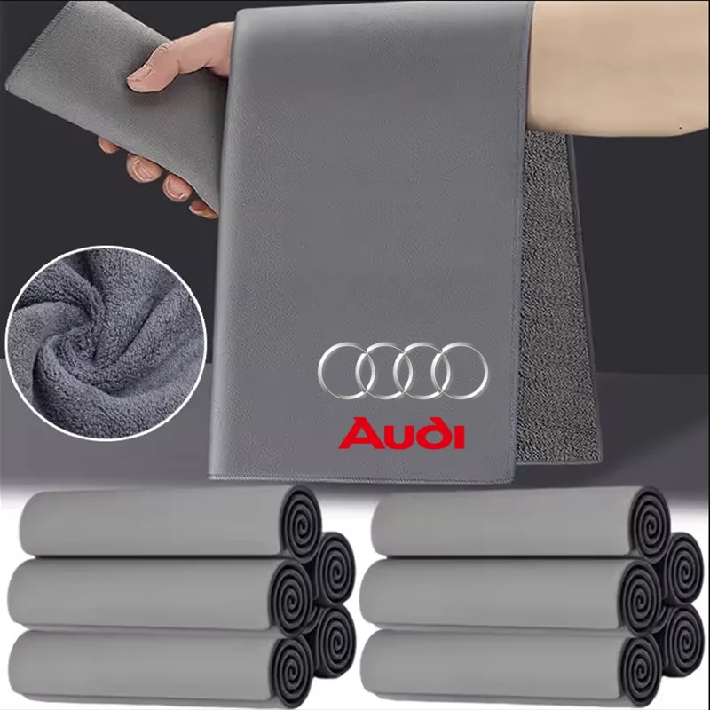 Car Microfiber Cloth Wash Towel Microfiber Cleaning Cloth For audi sport RS A1 A3 A4 B7 B8 A5 A6 A7 A8 Q3 Q5 Q7 Q8 TT