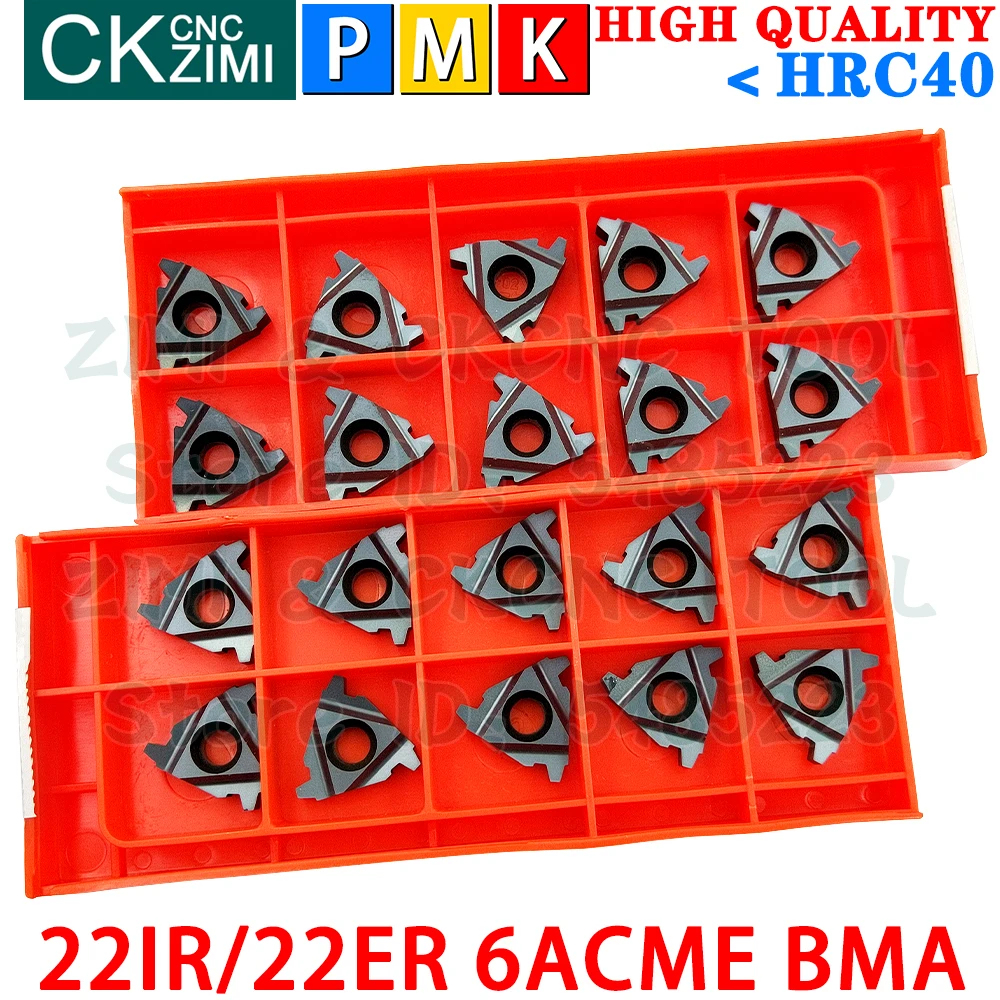 22ER 6ACME BMA 22IR 6ACME BMA Carbide Inserts Internal External Thread Threaded Turning Inserts Tool CNC Trapezoidal Thread Tool