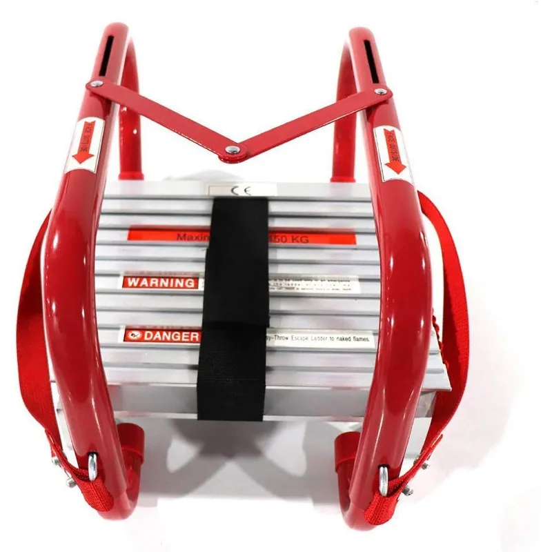 Fire Escape Ladder 5&6 Story Portable Emergency Escape Ladder 50ft with Anti-Slip Rungs