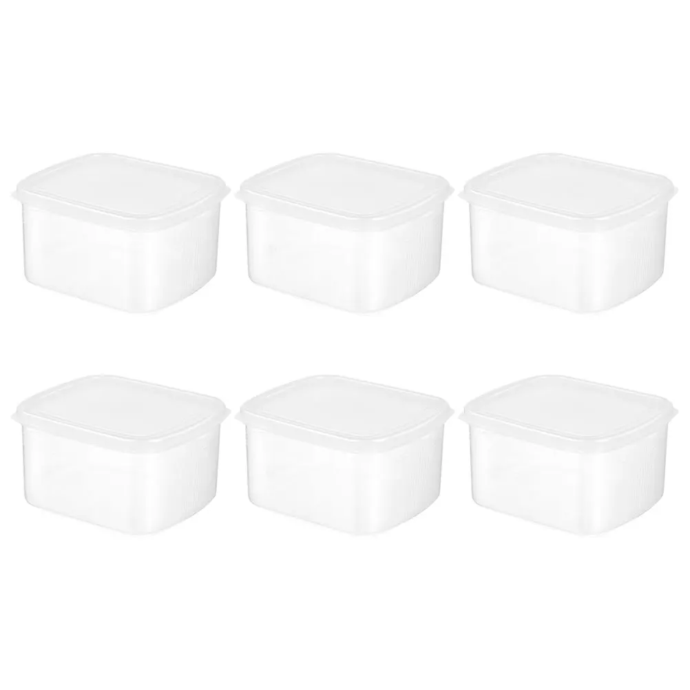 

6pcs Transparent Food Storage Containers for Meat Vegetables Dough Proofing Reusable Sealed Safe Multi