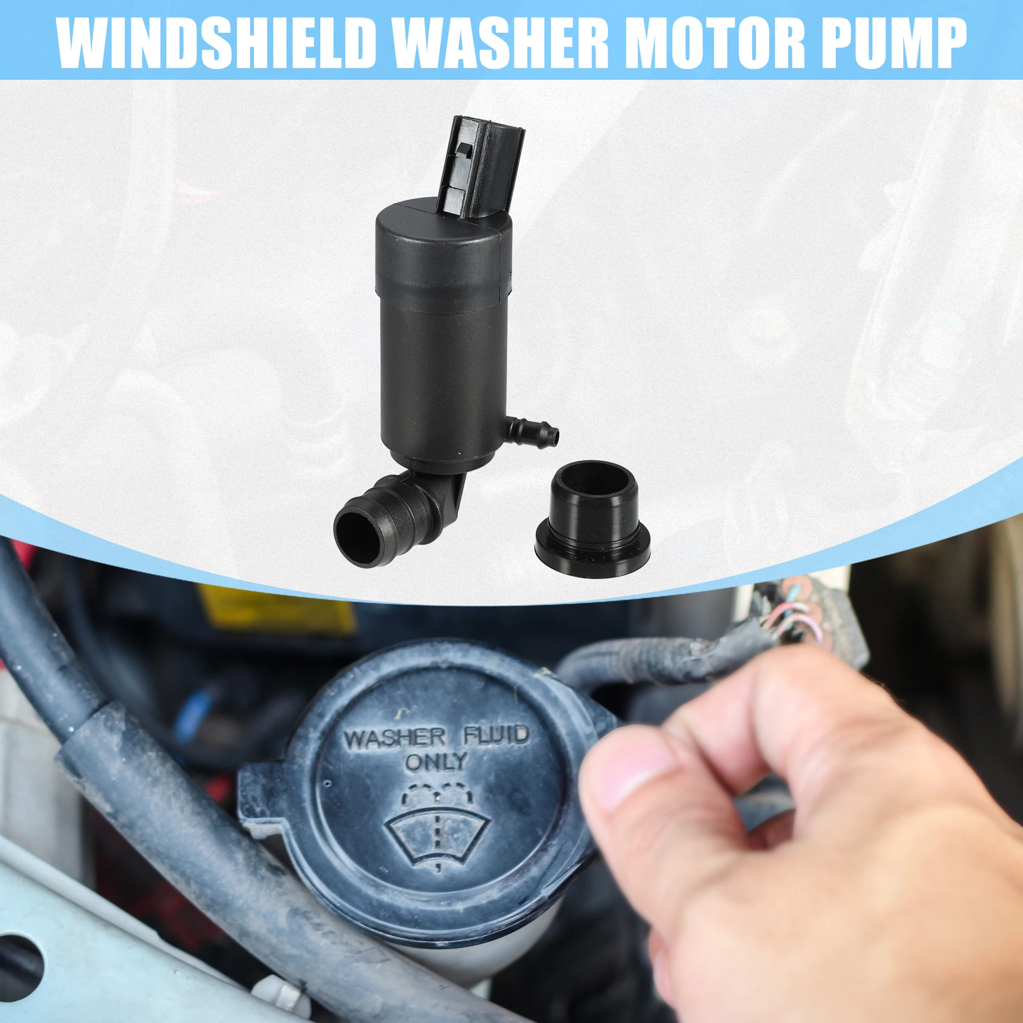 Моторный насос Uxcell для омывателя лобового стекла, замена для FORD TOURNEO 1791580, черный, 1 шт.