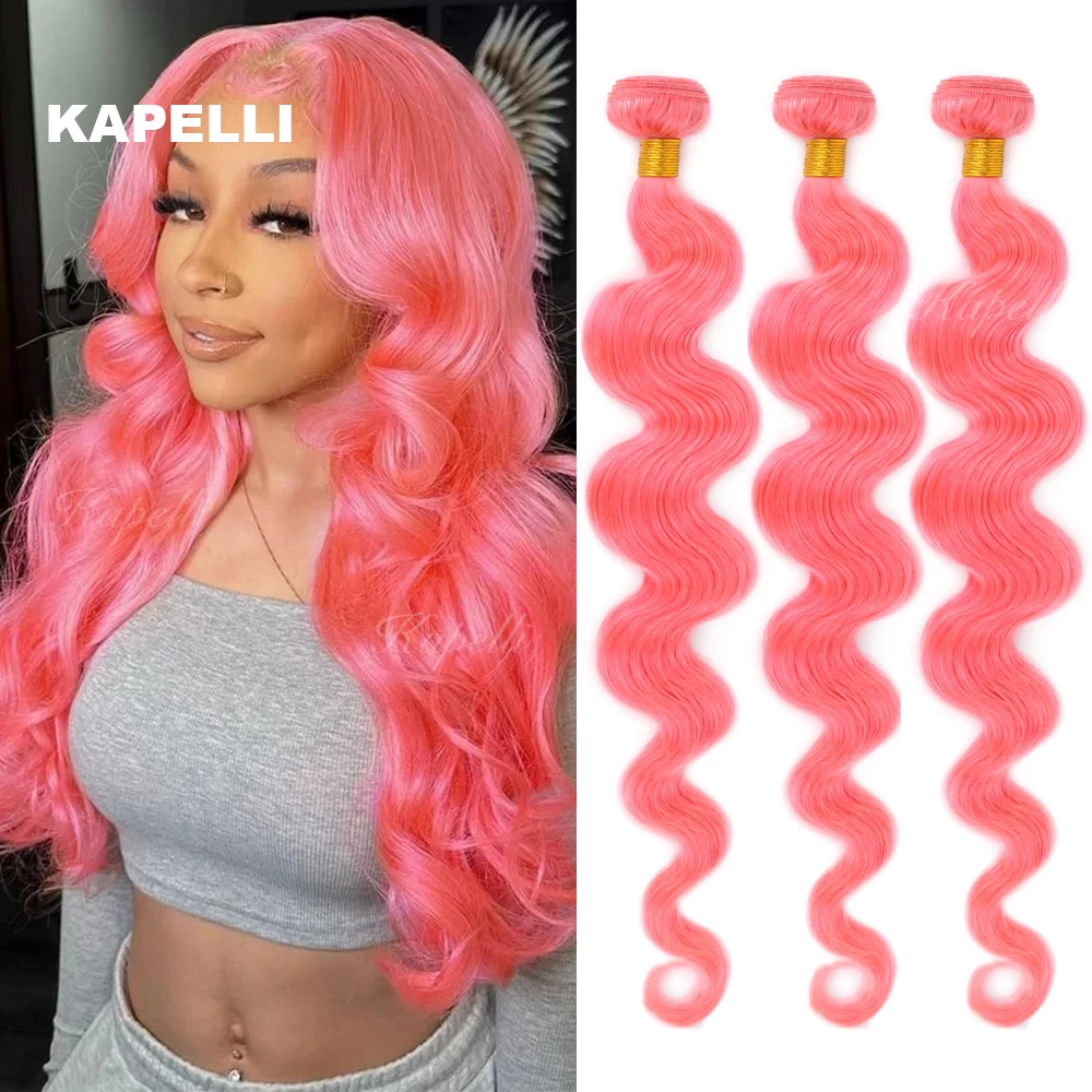 extensions-de-cheveux-naturels-vierges-non-traites-100-remy-ondules-rose-pre-colores-1-3-4-paquets-tissage-brut