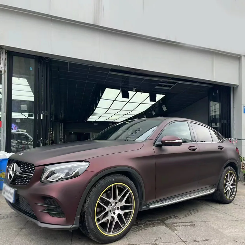 Easy to Install Car Body Film Car Wrap removable Auto Vinyl Air Release Stretchable Premium PET Red