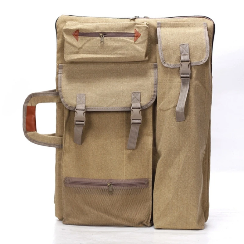 Canvas Backpack 4K Multifunctional Drawing Board Bag Outdoor Sketching Art Supplies Painting Supplies Storage Bag Easel Handbag