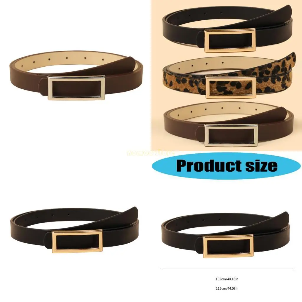 

31BF Модный ремень с леопардовым принтом и прочными пряжками, удобный для работы или отдыха
