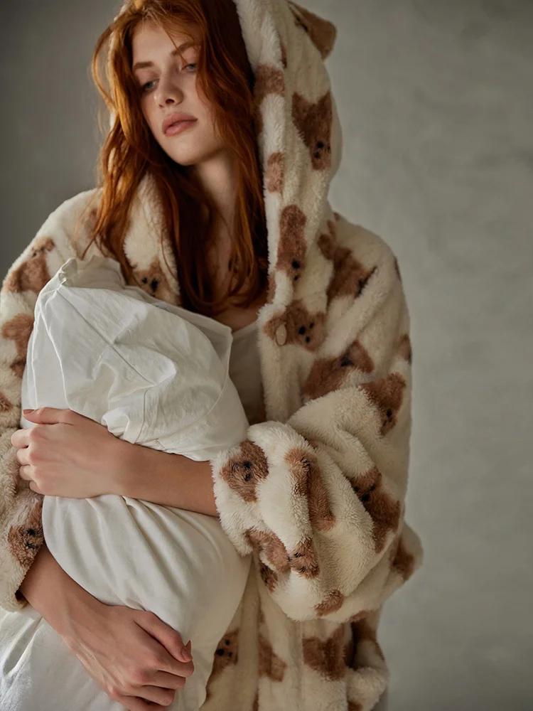 weni-women's-winter-thiened-fce-hooded-spwear-long-cute-bear-cartoon-print-pajamas-set-warm-coral-velvet-robe