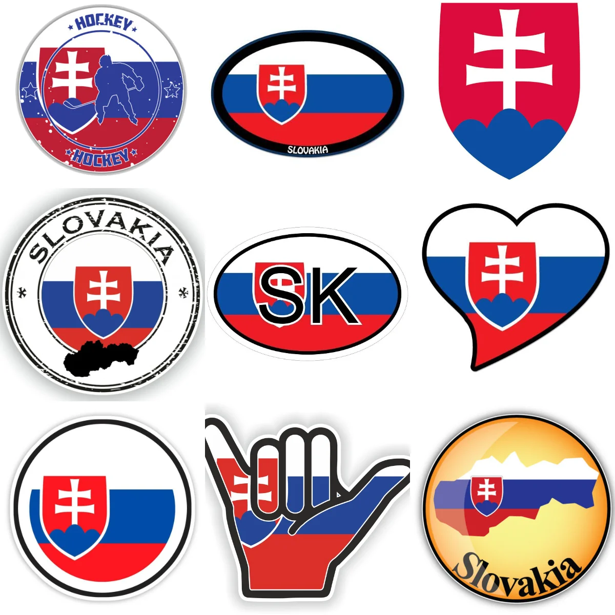 

SK Словакия Флаг Карта Национальная Эмблема Креативные ПВХ наклейки для автомобиля Велосипед Ван Шлем Окно Холодильник Украшения Стены Аксессуары