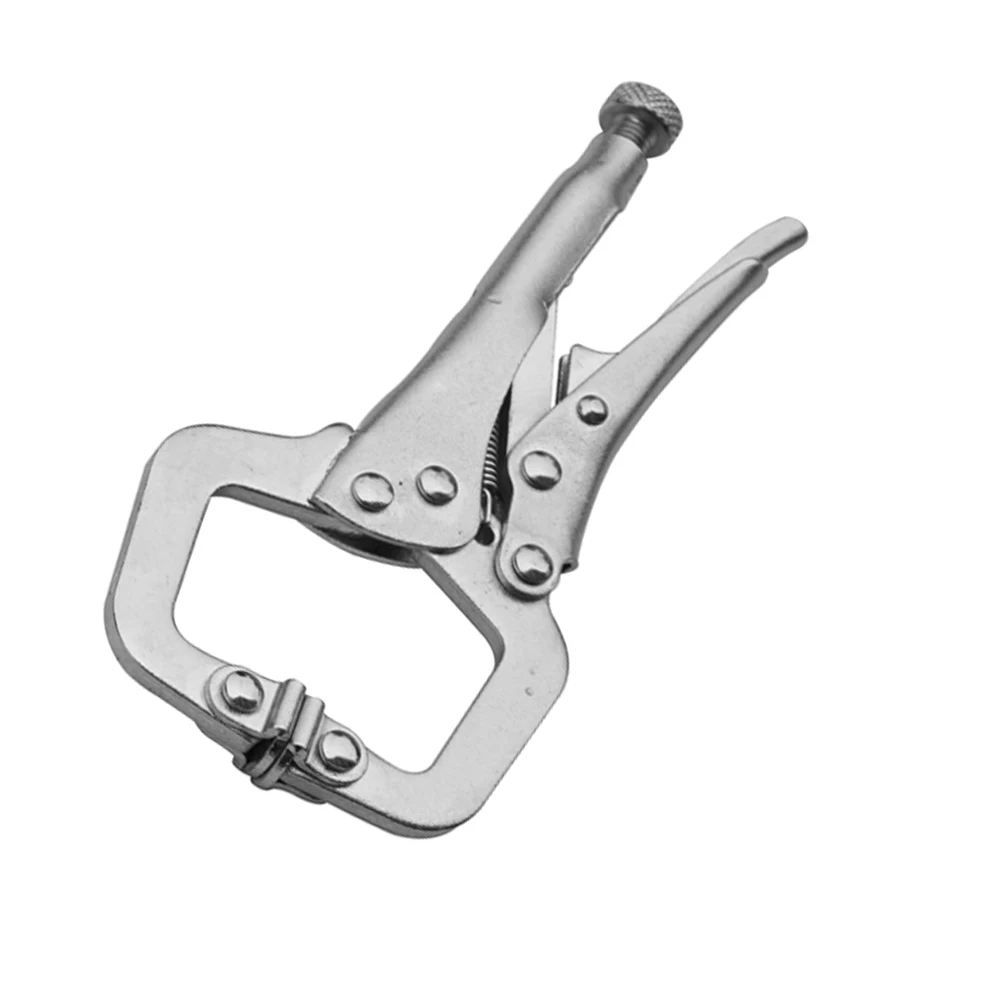 5 polegada mini c braçadeira de solda clipe de madeira fix alicate pinça tong tenon locator pad madeira liga trabalho aço mão ferramenta aperto torno giratória