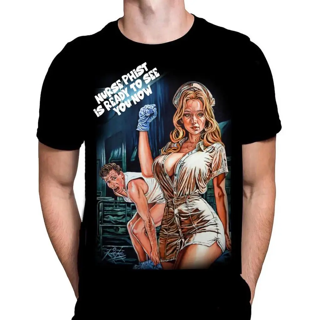 Nurse Phist Is Ready To See You Now Retro Horror Movie Graphic T-Shirt Cotton Men Women Streetwear Tee
