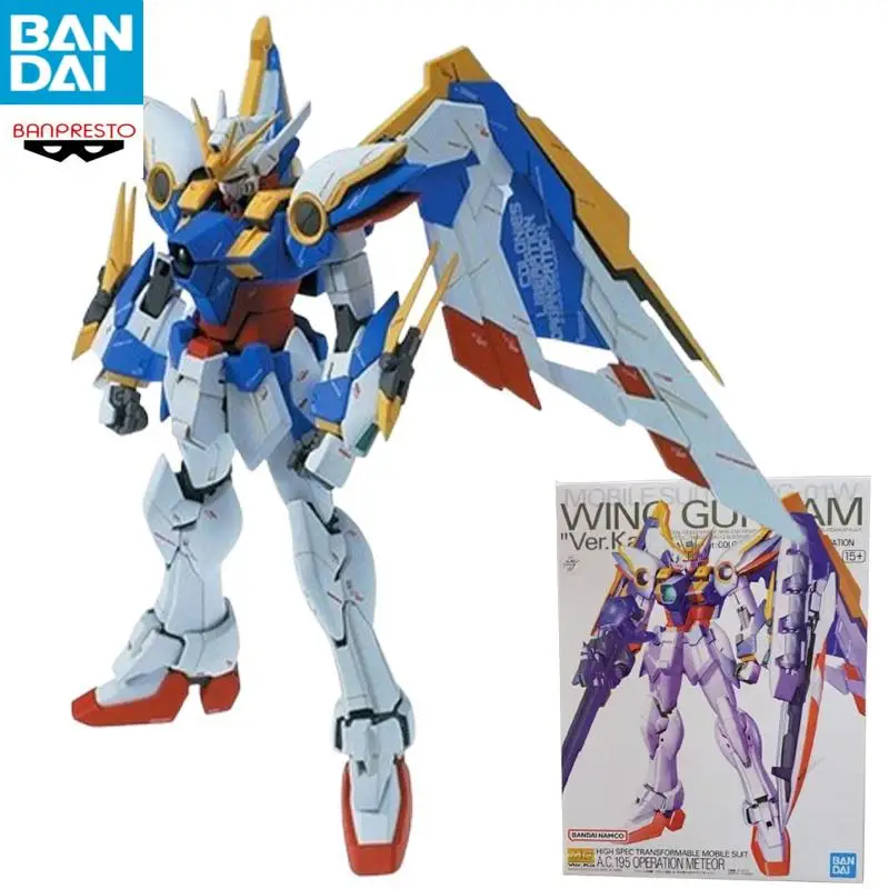 

Bandai Genuine WING GUNDAM EW RG Anime Action Figure Robot Periphery Collectible Assembly Model Toys Ornaments Gift Children Boy