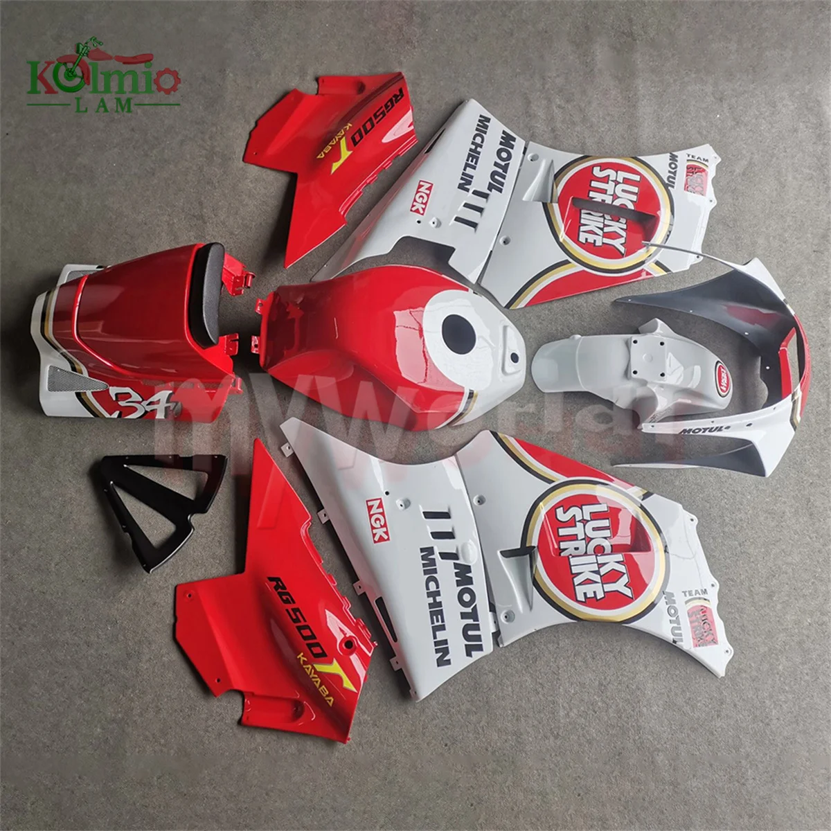 Fit For SUZUKI RG400 RG500 1984 - 1987 1985 1986 Motorcycle Accessories ABS Fairing Bodywork Set RG 400/500 84 85 86 87