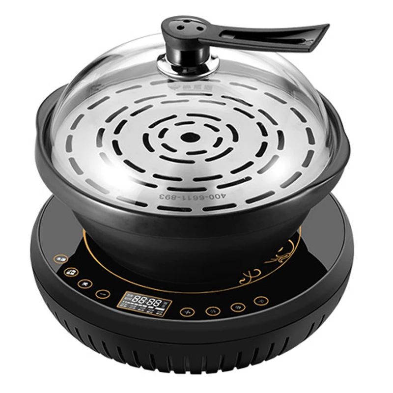 ZDH-KJ-22 المنزل المأكولات البحرية البخار إناء/ قدر متعدد الوظائف باخرة كهربائية السيراميك البخار وعاء البخار ساونا على البخار المأكولات البحرية