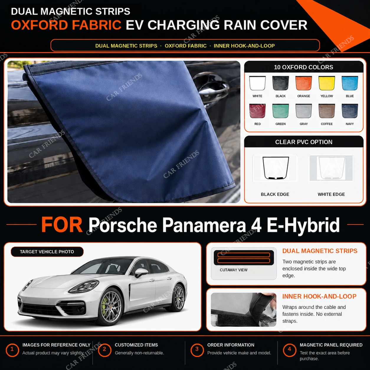 capa-de-protecao-para-porta-de-carregamento-ev-em-tecido-oxford-para-porsche-panamera-4-e-hybrid-com-faixas-magneticas-duplas-repelente-a-Agua-e-antirriscos