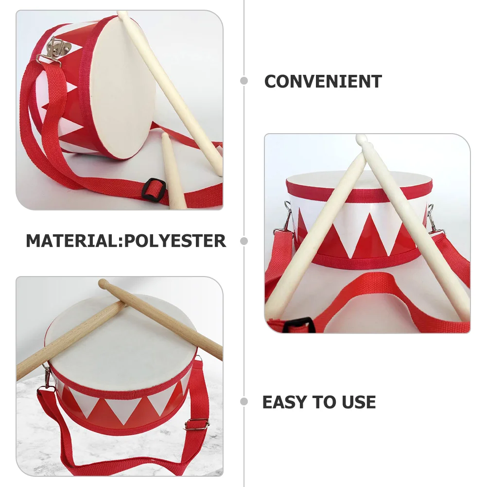 Toddler Musical Instruments Kids Snare Drum Set Percussion Polyester Early Education Toy Safe Child Drumsticks