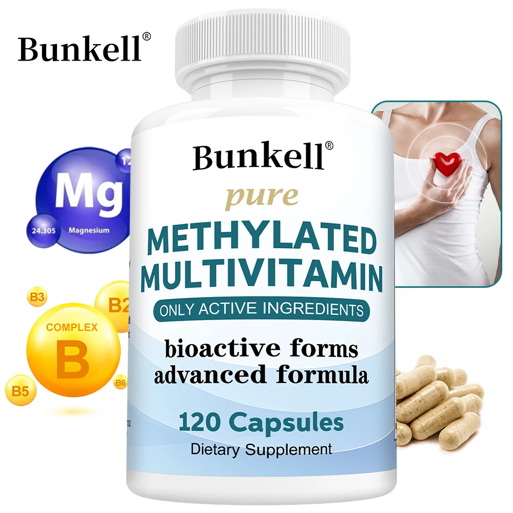 

Метилированные мультивитаминные капсулы, формула 19 в 1 с витаминами C, D, B12, фолат, магний, цинк, поддерживает здоровье ежедневного и иммунитета