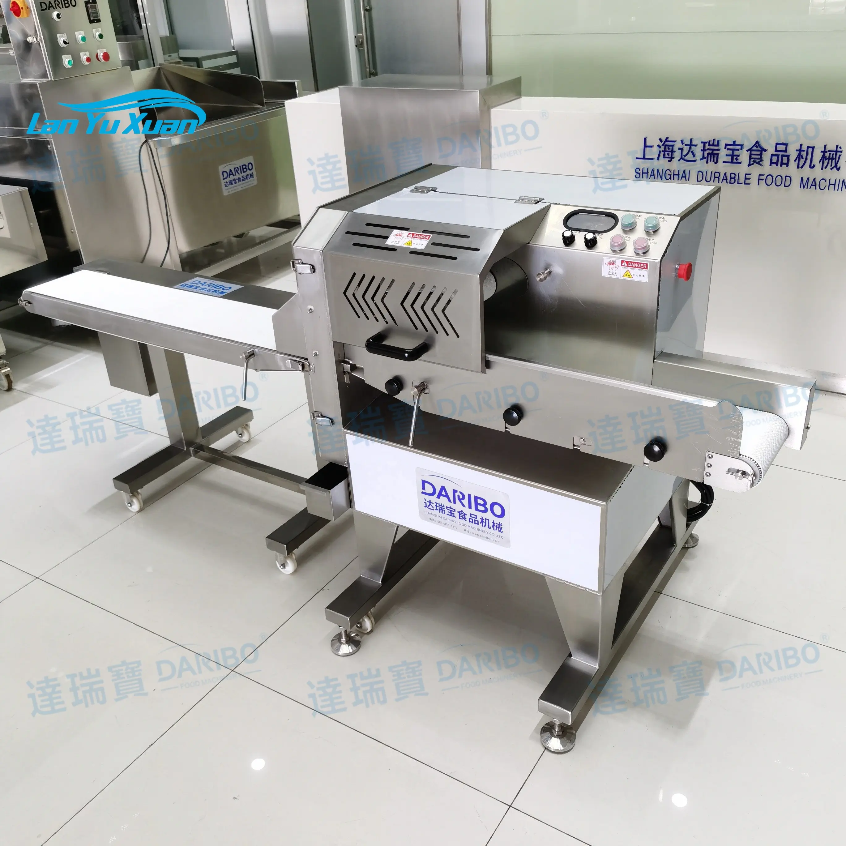 Cooked Meat Slicing Machine Deli Slicer Beef Ham Sausage Chicken Fruit Slice Cutting Machine