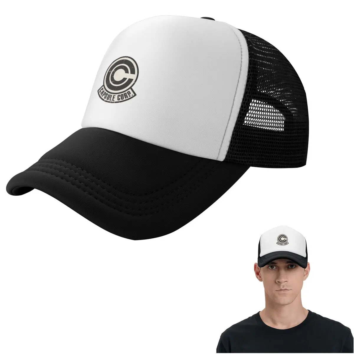 Vintage Capsule Corp Original Logo Cap Casual Mesh Baseball Caps Adjustable Hat Hip Hop Summer Unisex Baseball Hats